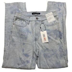 Calvin Klein Bleached Ankle Jeans Women's 26 High Rise Straight‎ Stretch NEW